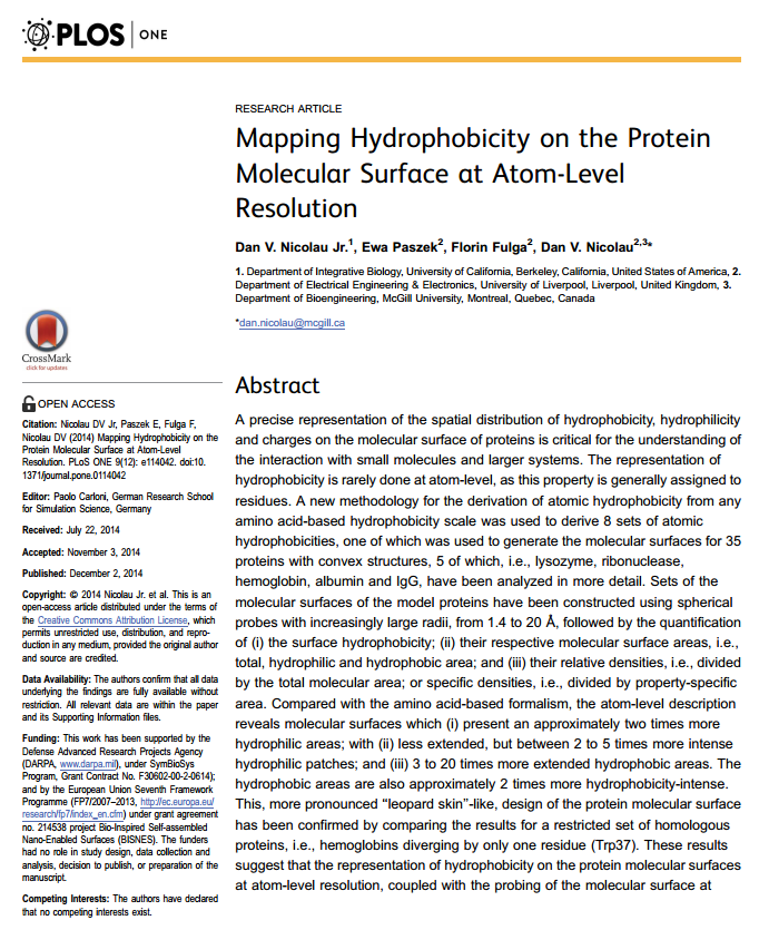 Mapping hydrophobicity on the protein molecular surface at atom-level resolution
