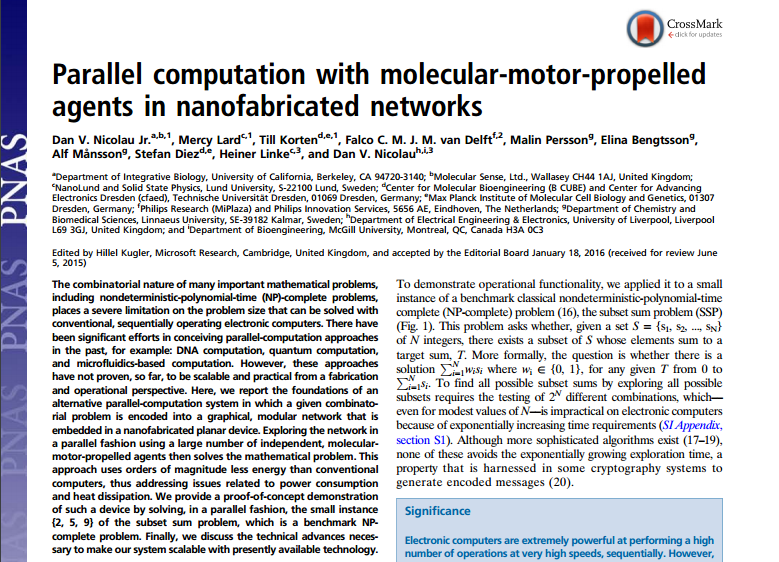 Parallel computation with molecular-motor-propelled agents in nanofabricated networks